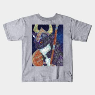 Viking Tuxedo Cat Kids T-Shirt